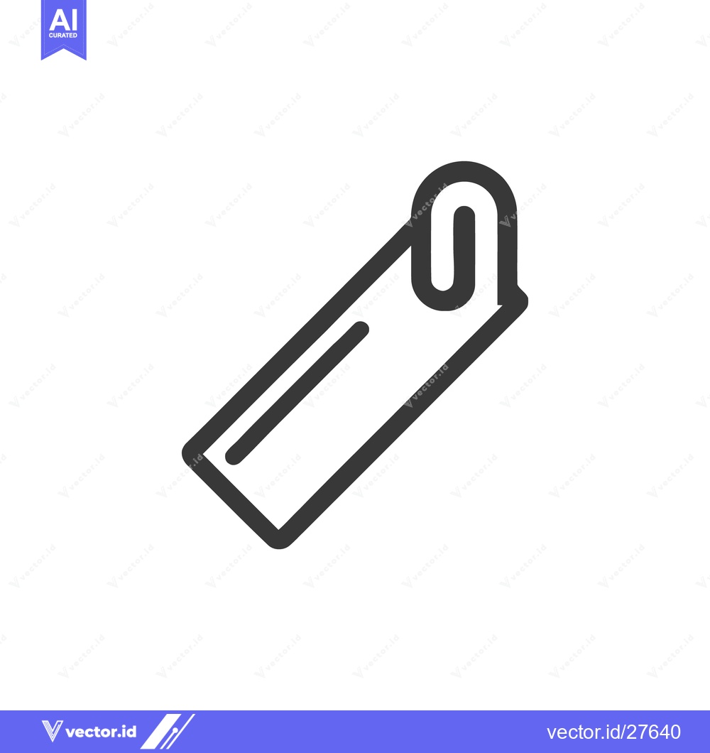 Premium Vector dari Abstract Minimalist Bookmark Icon:  Sleek Grey Line Art Design