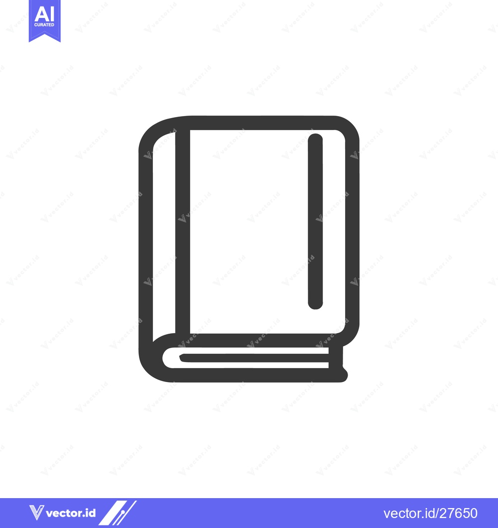 Premium Vector dari Minimalist Line Art Book Icon: Simple, Elegant, and Modern Graphic Des