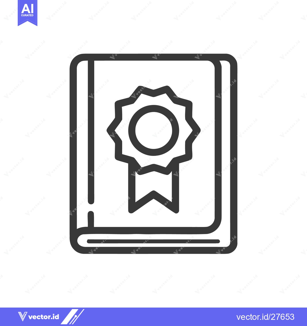 Premium Vector of Award-Winning Book Icon: Simple, Bold, and Modern Design.