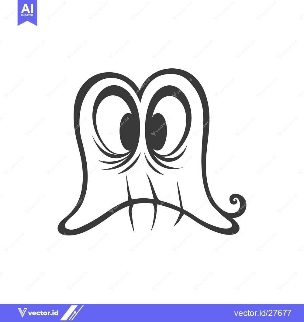 Premium Vector of A cartoon character with exaggerated eyes and a small mouth