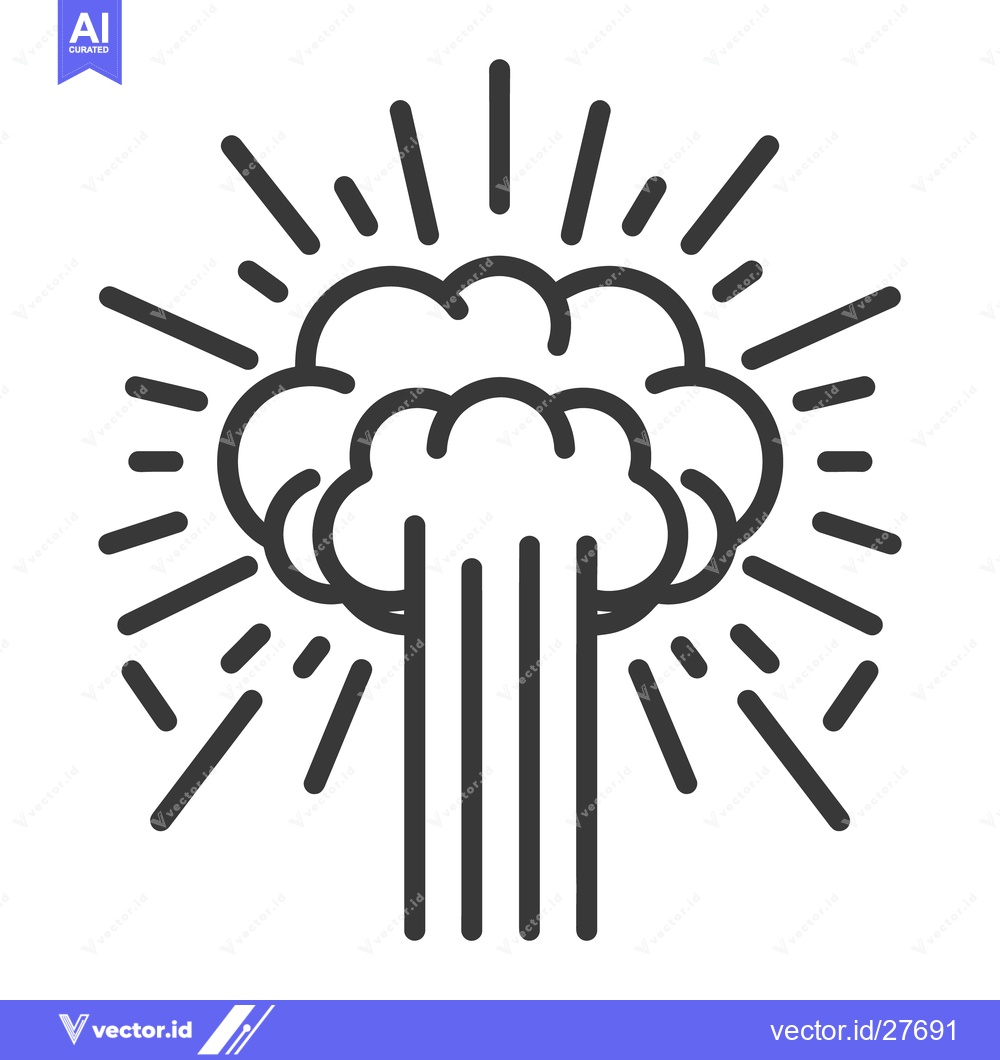 Premium Vector dari Illustration depicting an explosion with radiant bursts and rising smo