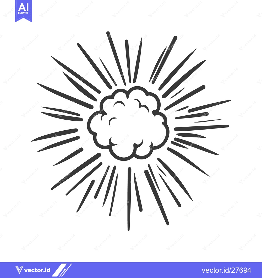 Premium Vector dari A simplistic black and white illustration of a burst effect