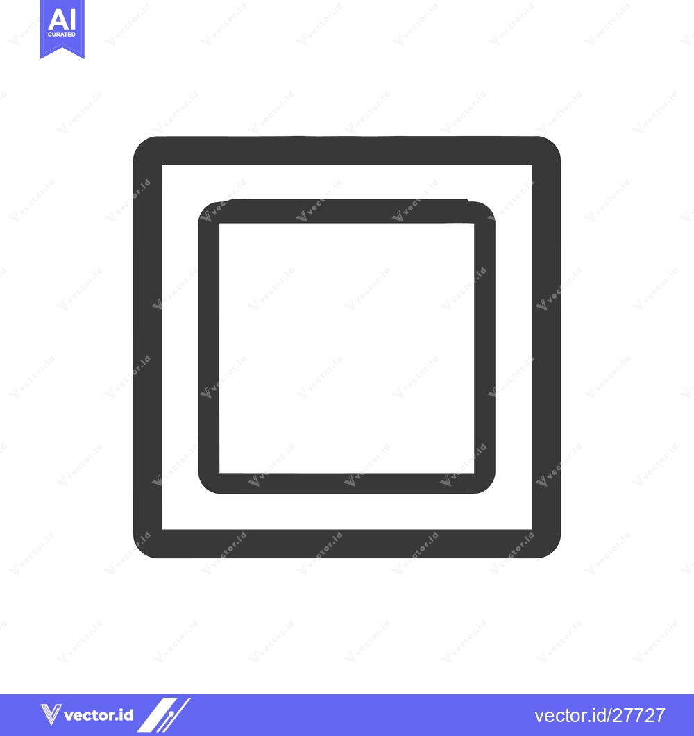 Premium Vector dari Minimalist Geometric Composition: Concentric Squares in Bold, Dark Gra