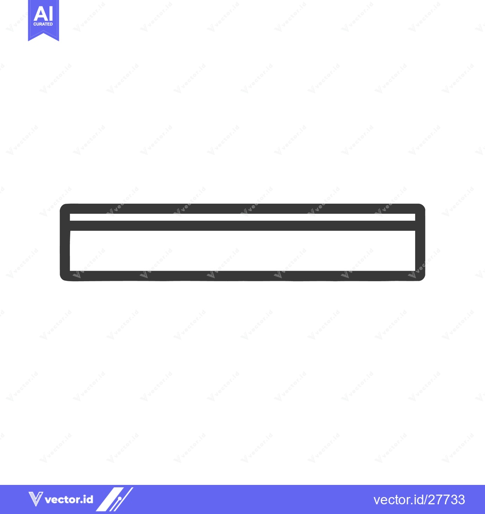 Premium Vector dari Minimalist Rectangular Outline with Horizontal Line, Simple Graphic De