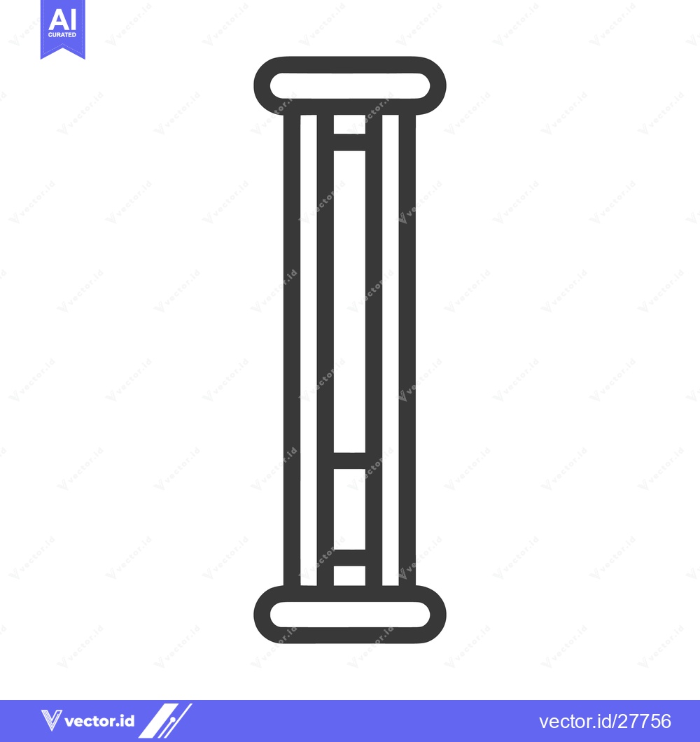 Premium Vector dari Minimalist Column Icon: Classic Architectural Design in Bold Outline