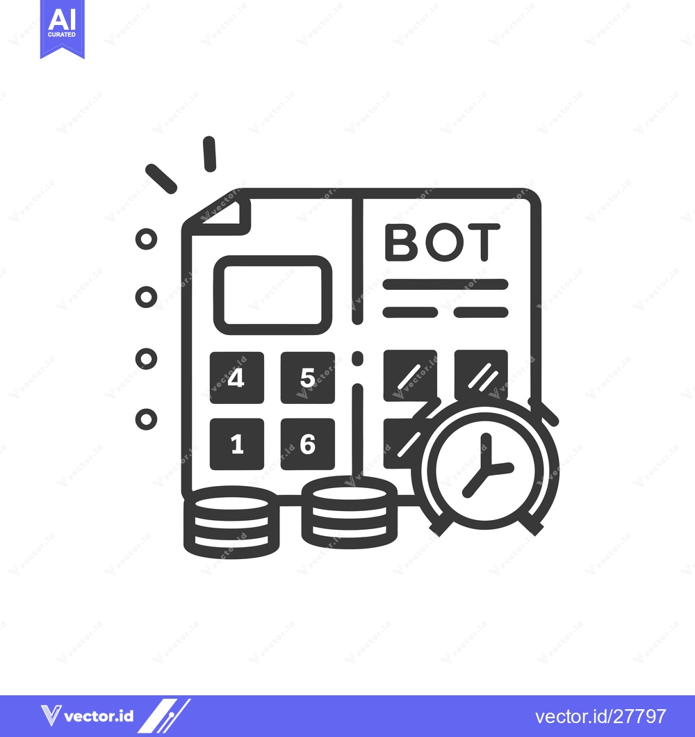 Premium Vector of Bot Time Management and Financial Planning