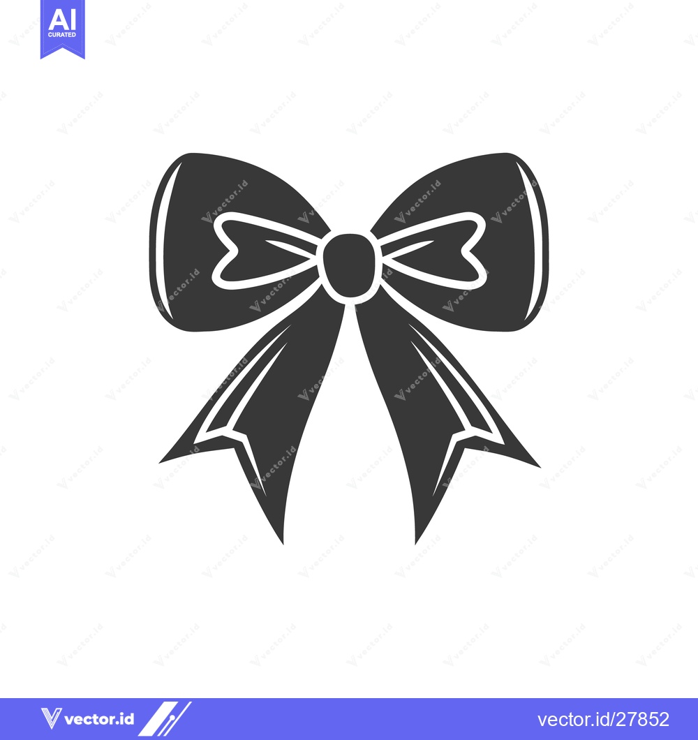 Premium Vector dari A stylized image of an elegant bow with tails