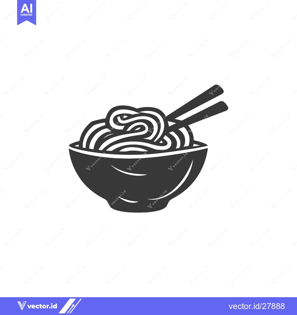 Premium Vector dari Bowl of Noodles with Chopsticks