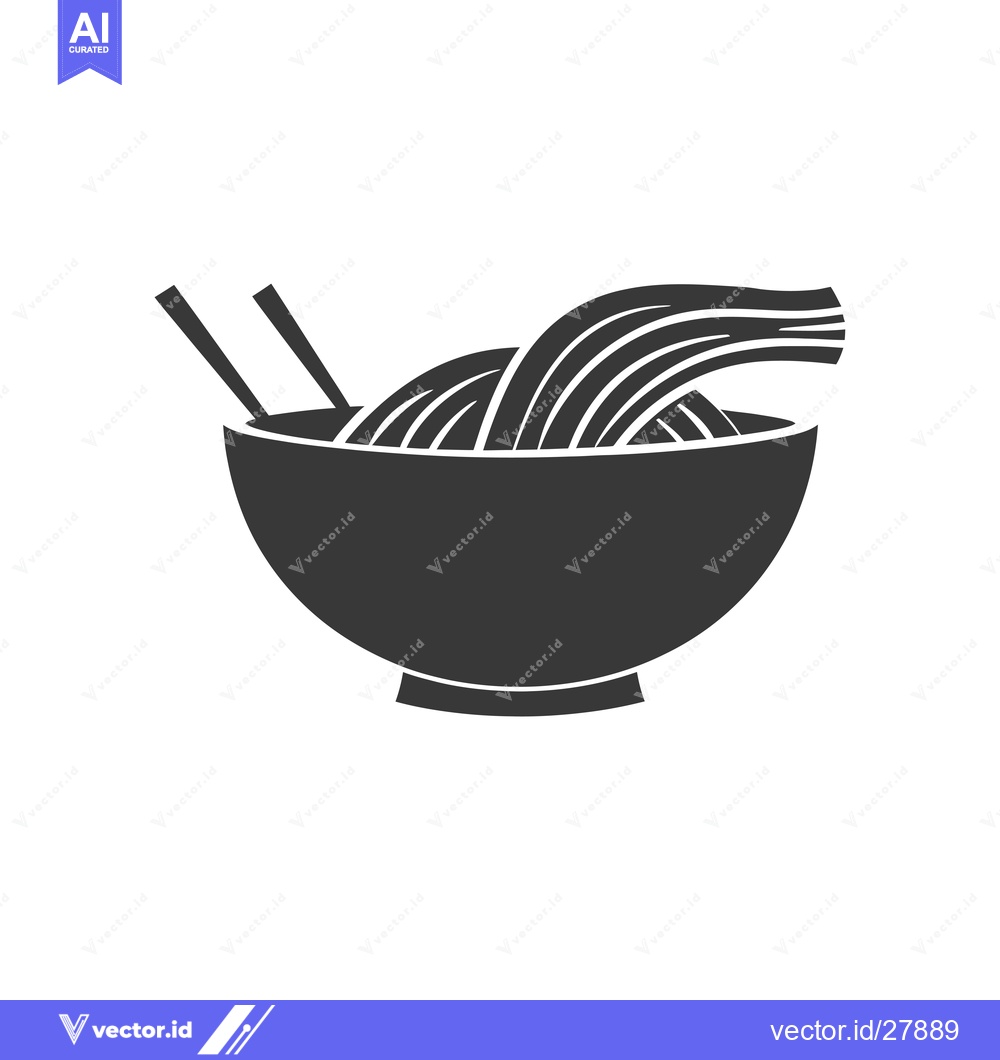 Premium Vector of Bowl of Noodles with Chopsticks