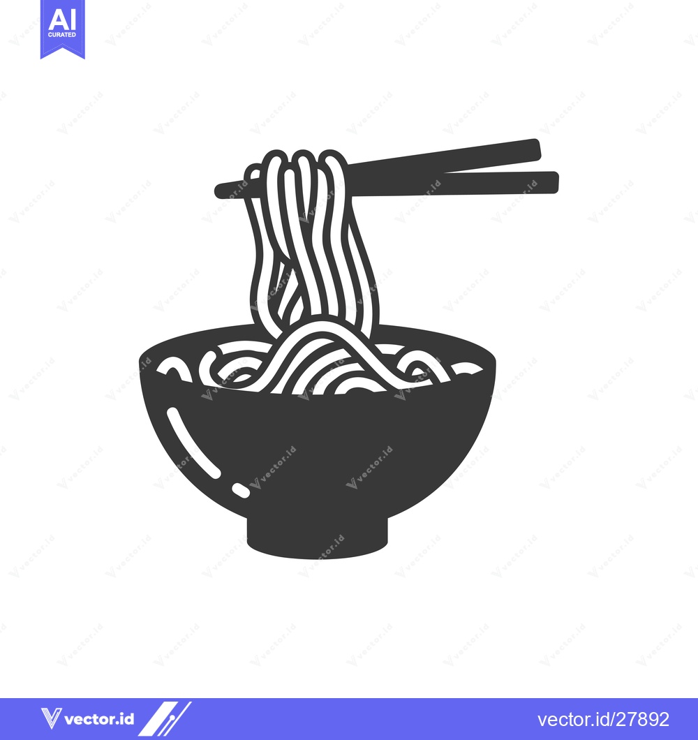 Premium Vector dari Bowl of Noodles with Chopsticks