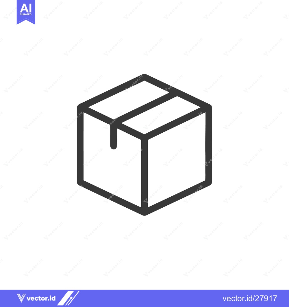 Premium Vector of Minimalist Box Icon: Isometric Outline for Delivery and Storage Concep