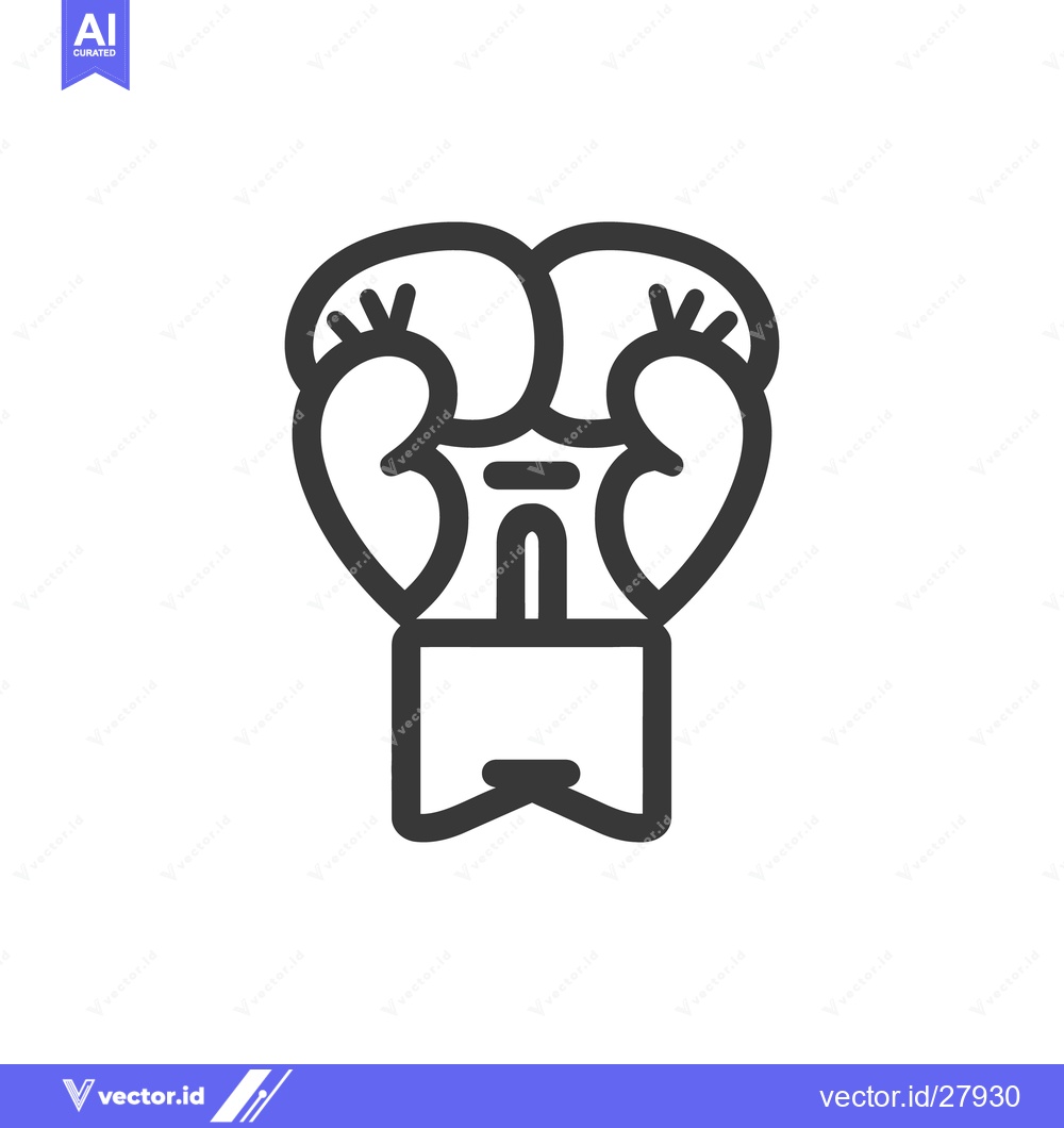 Premium Vector of Illustrated black and white boxing glove icon on white background