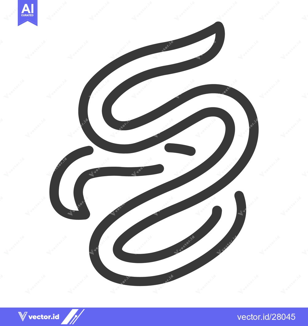 Premium Vector of A graphic illustration of stylized winding serpentine or snake form