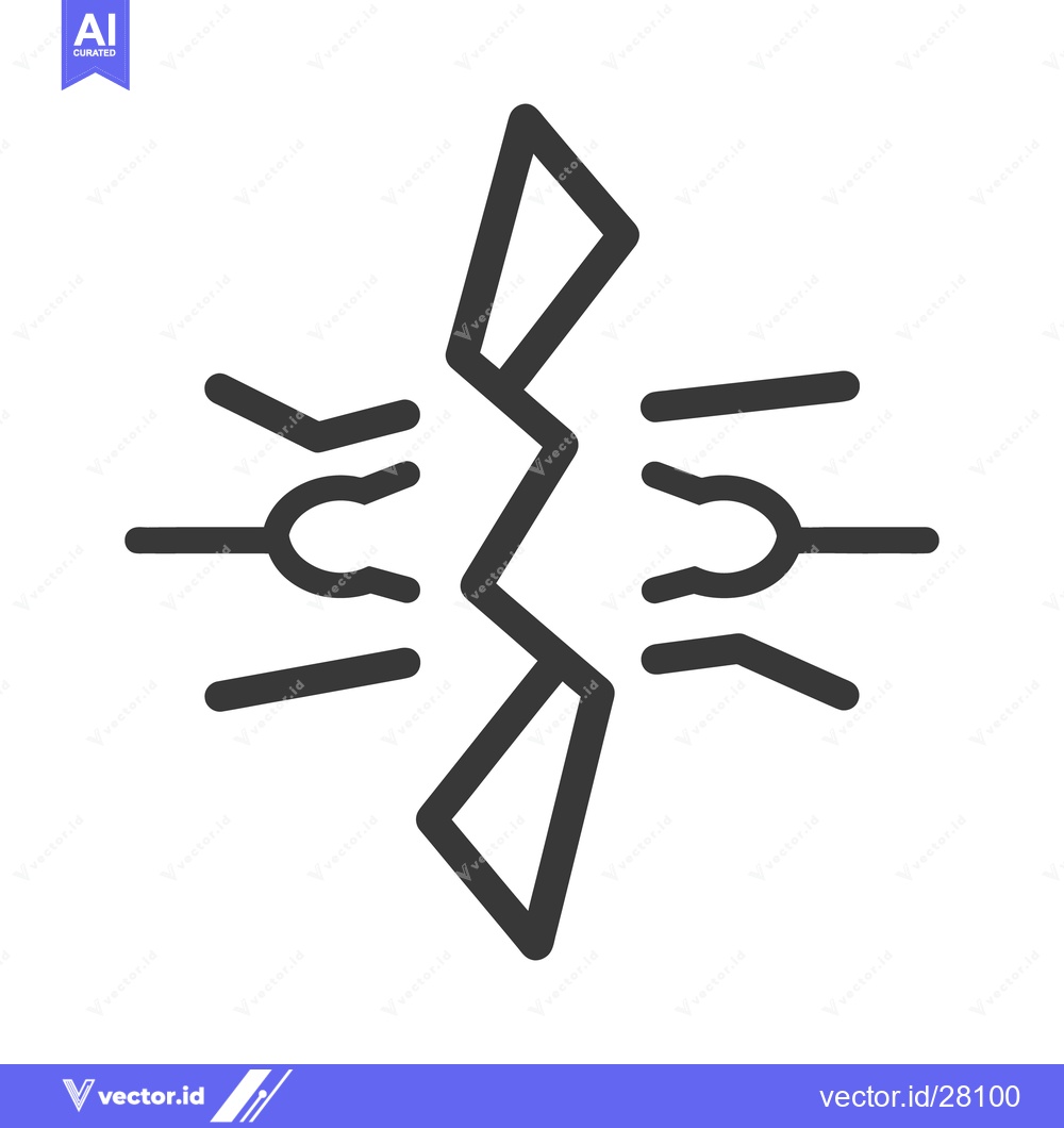 Premium Vector of Two connected shapes separated by a zigzag line in the center