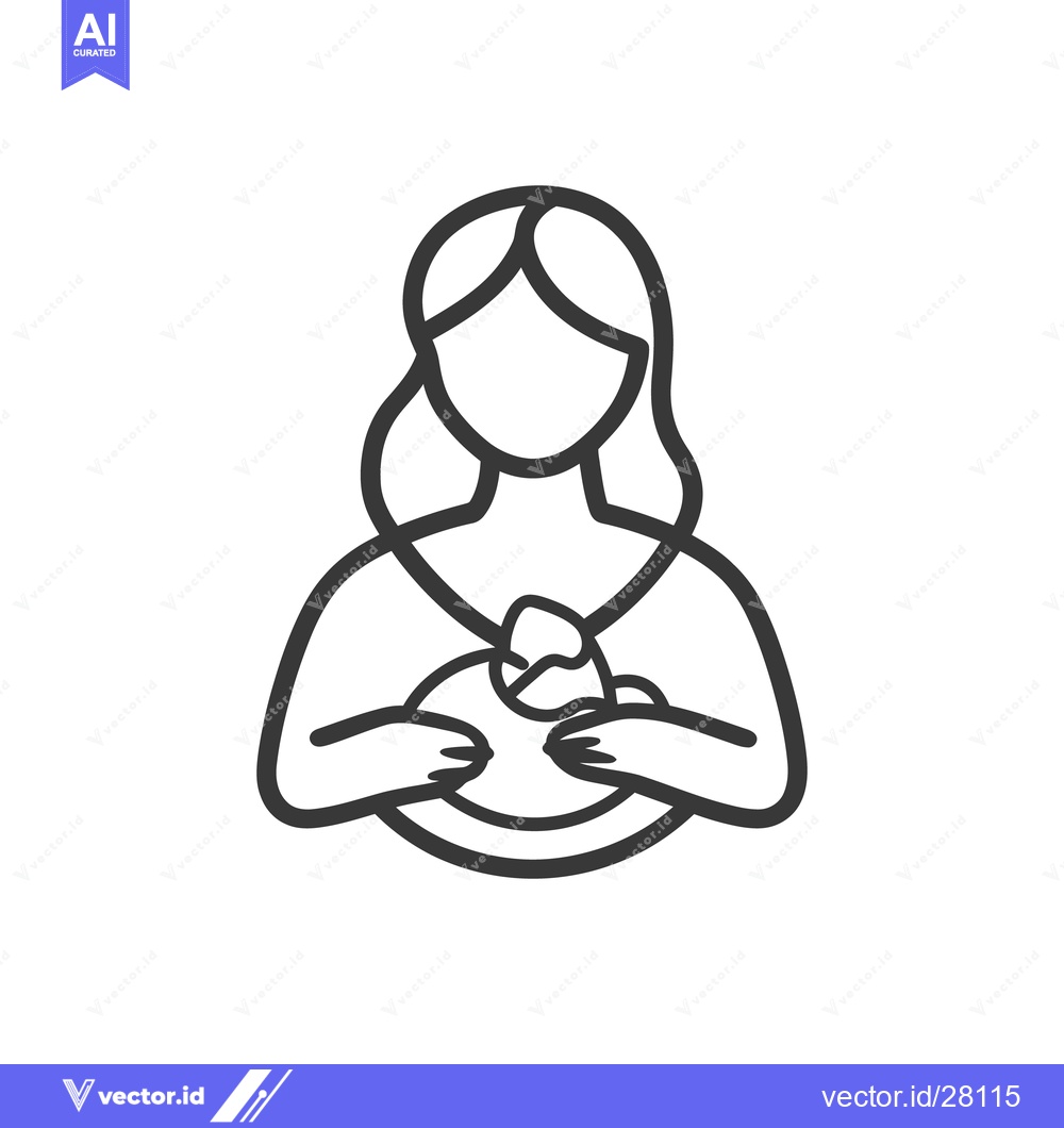 Premium Vector of A woman is holding a baby in her arms with love