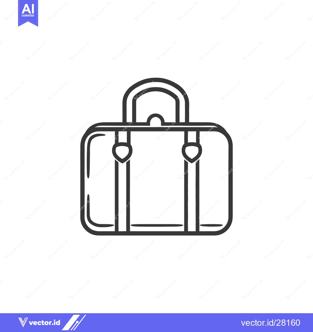 Premium Vector dari A simple graphic illustration of a rectangular travel bag