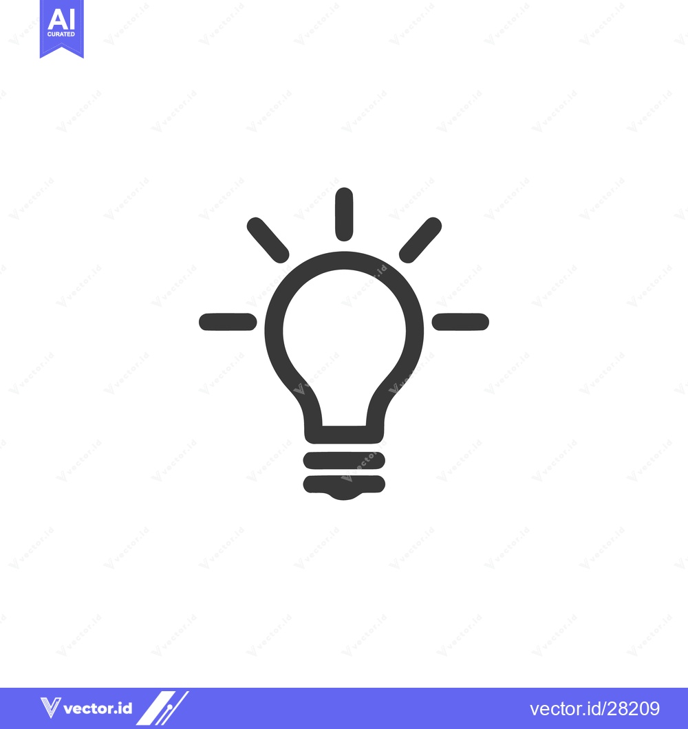 Premium Vector dari Minimalist Lightbulb Icon: Idea, Innovation, and Energy Symbol