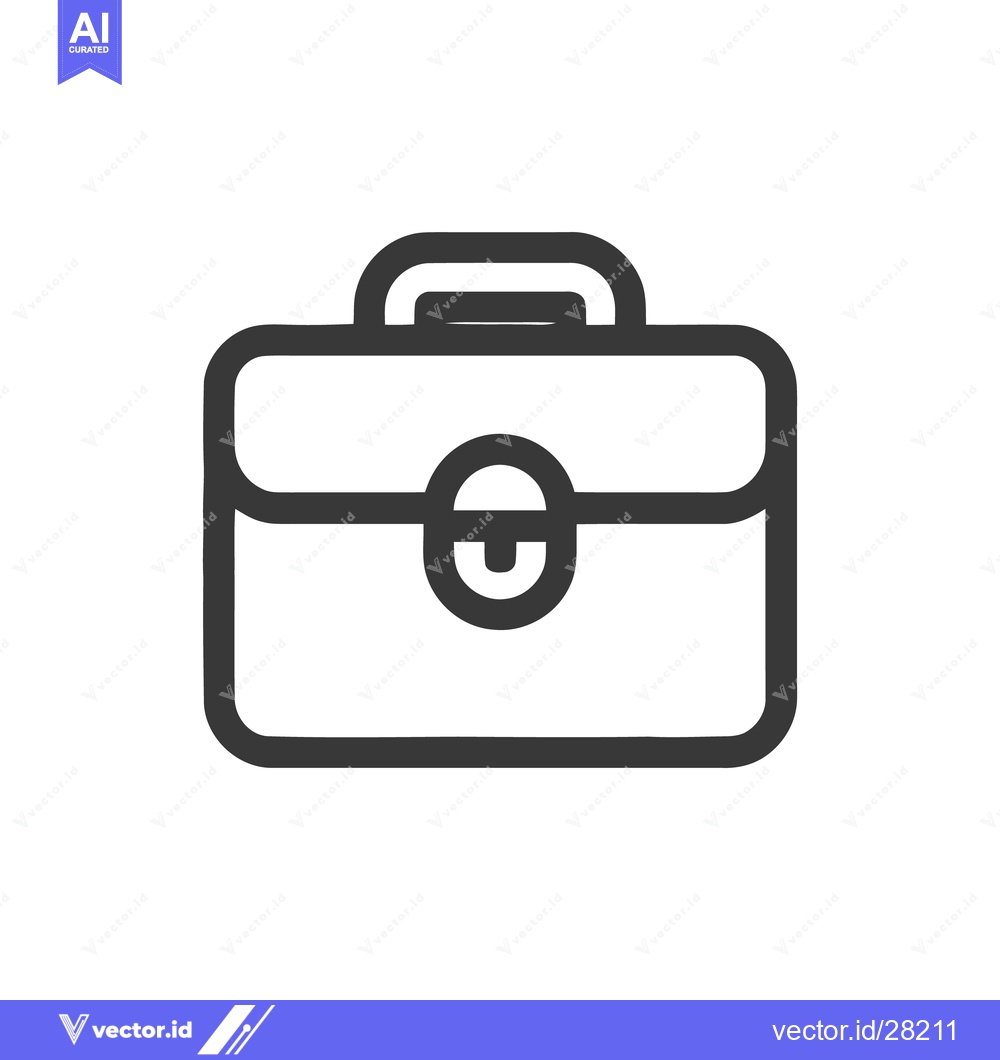 Premium Vector dari Minimalist Briefcase Icon: Business, Finance, and Professional Symboli