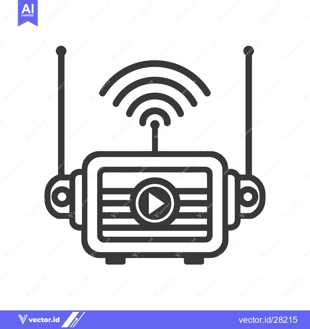Premium Vector of A graphic depiction of a device broadcasting digital signals wirelessl