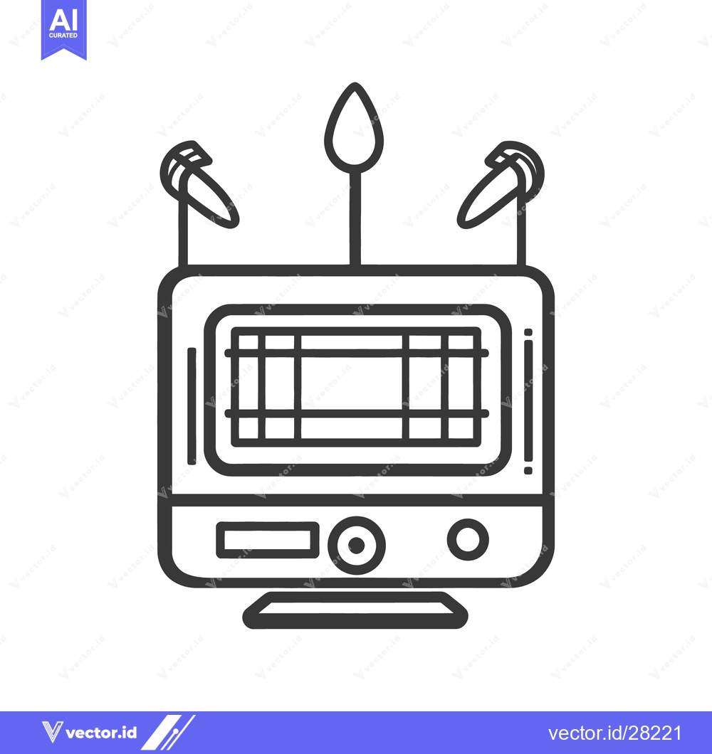 Premium Vector dari A simple illustration of a vintage electronic apparatus device
