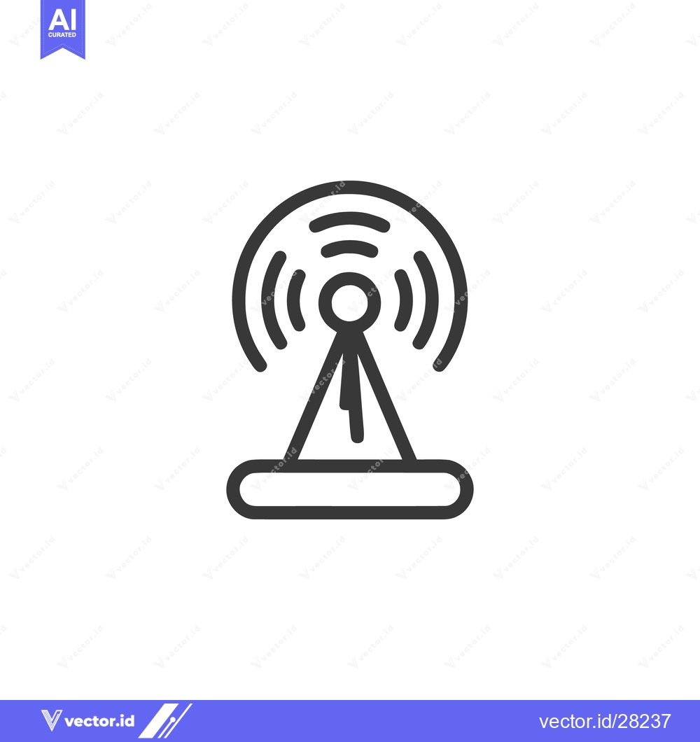 Premium Vector dari Minimalist Antenna Icon: Communication, Signal, and Technology Symbol