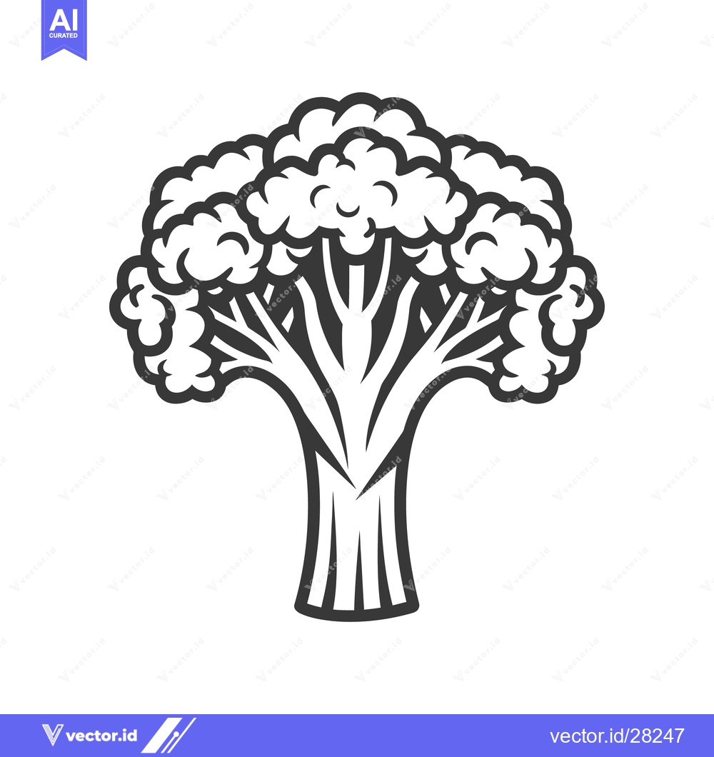 Premium Vector dari A simple graphic depiction of a nutritious cauliflower plant