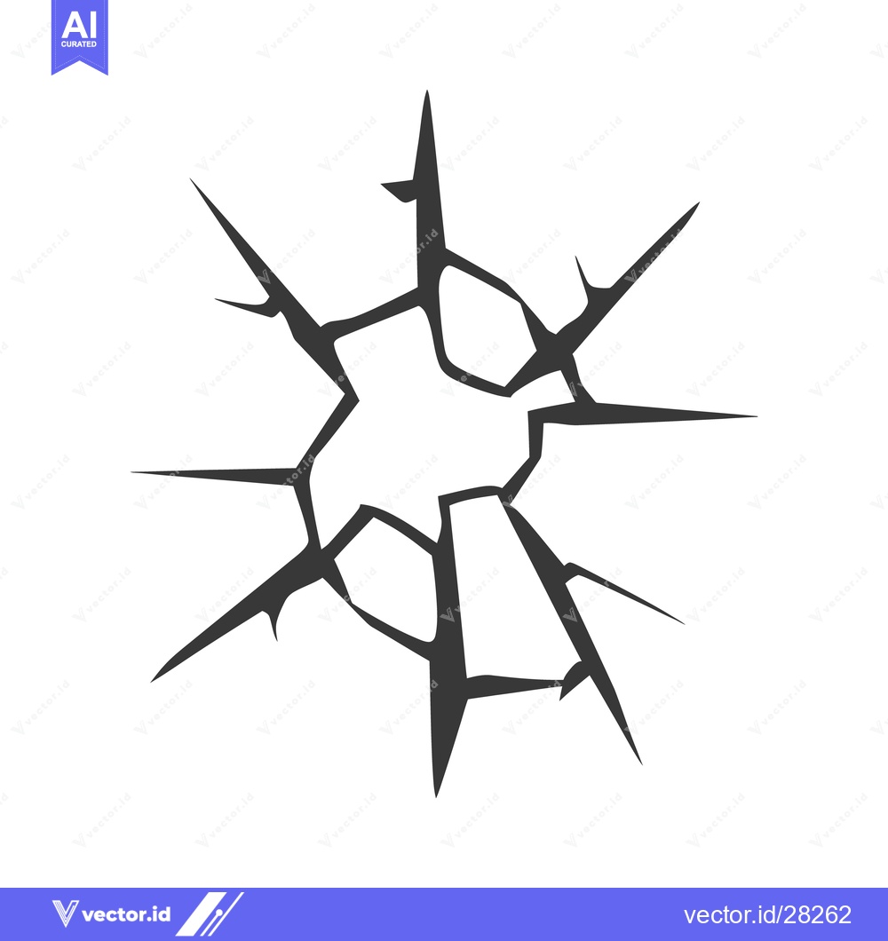 Premium Vector dari A graphic depiction of a broken surface with sharp jagged edges