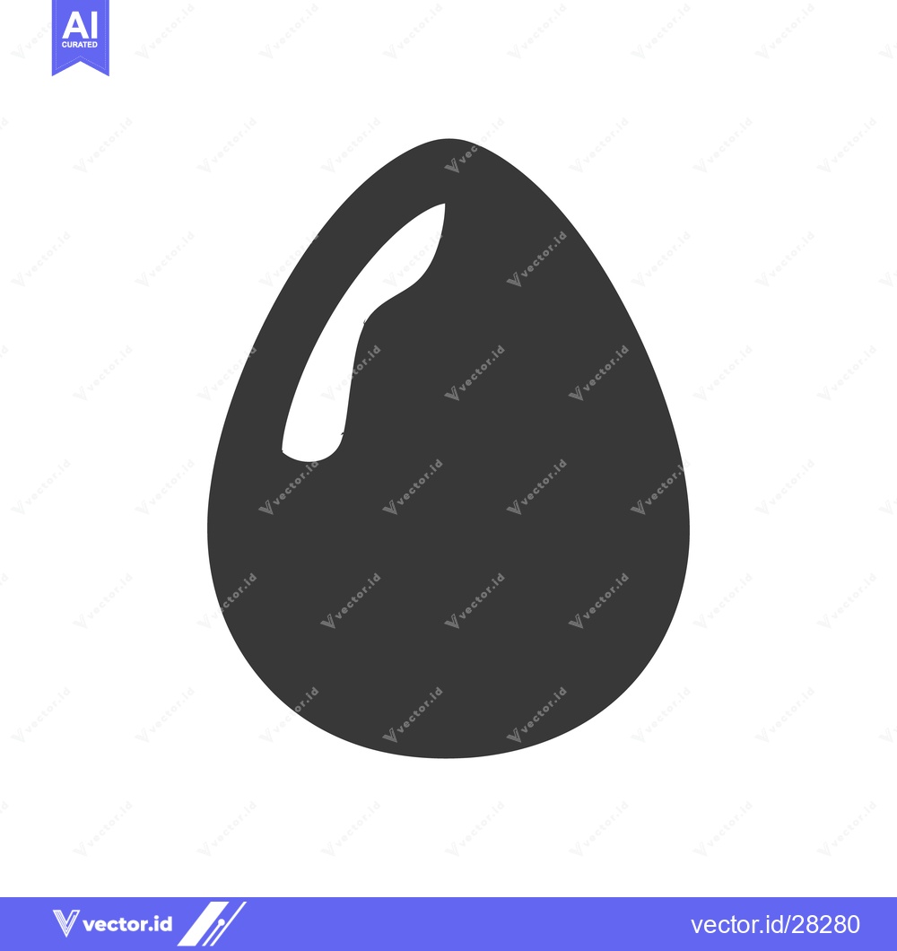 Premium Vector of A simple grayscale illustration of an egg on white background