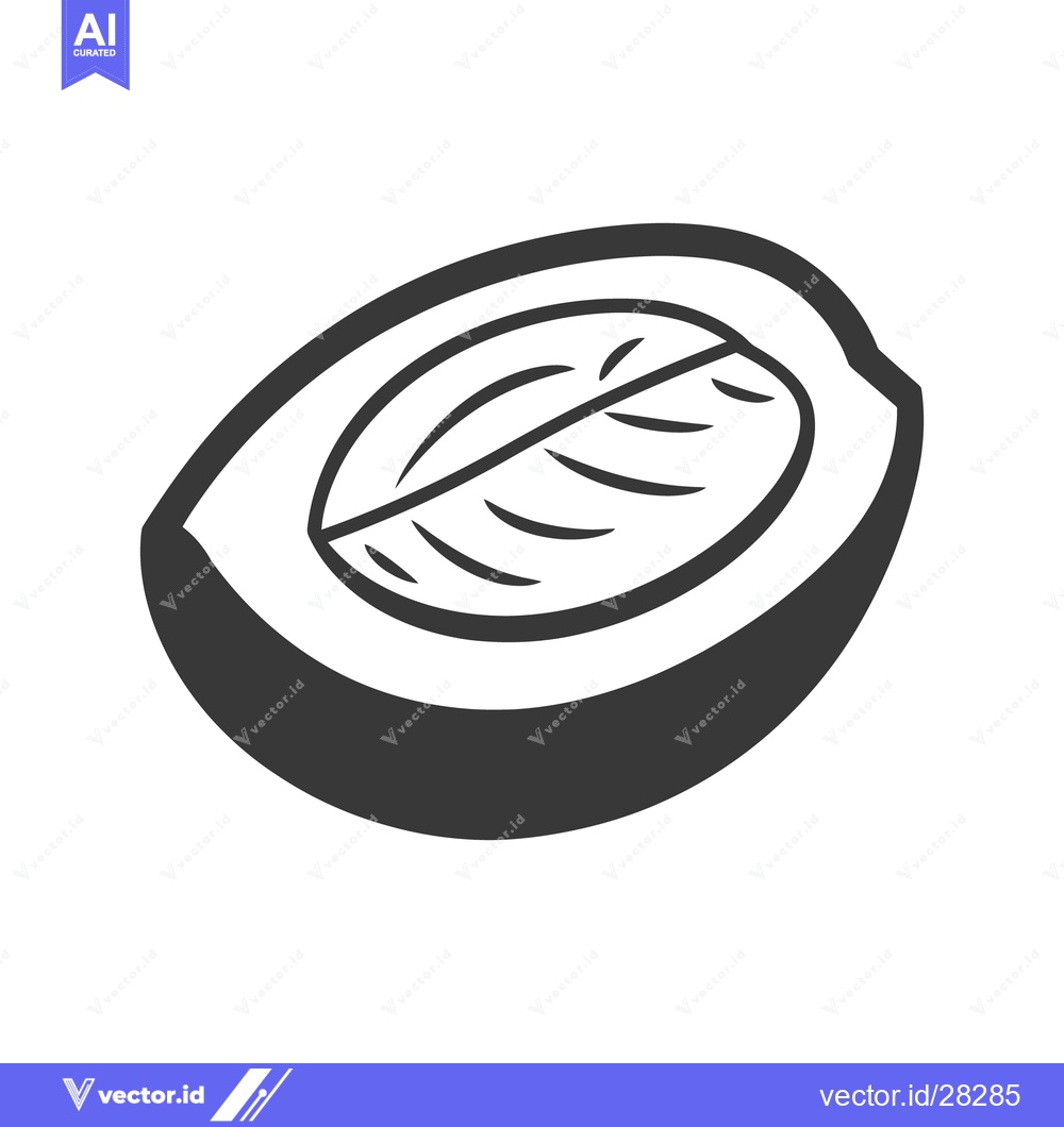 Premium Vector dari Illustration shows a sliced fruit with interior seed details