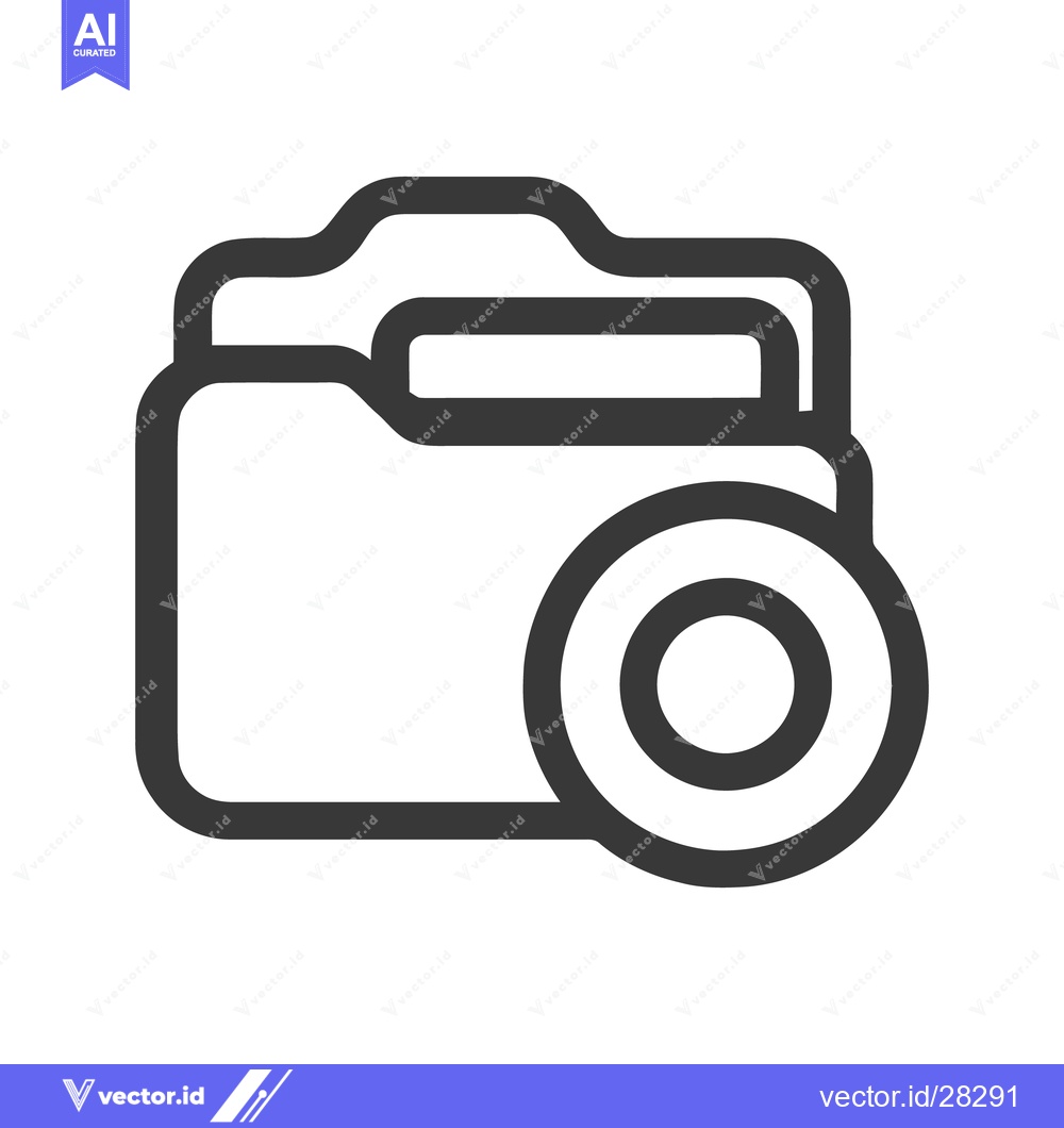 Premium Vector dari Folder with Circle Icon: Modern Data Management Symbol in Bold Outline