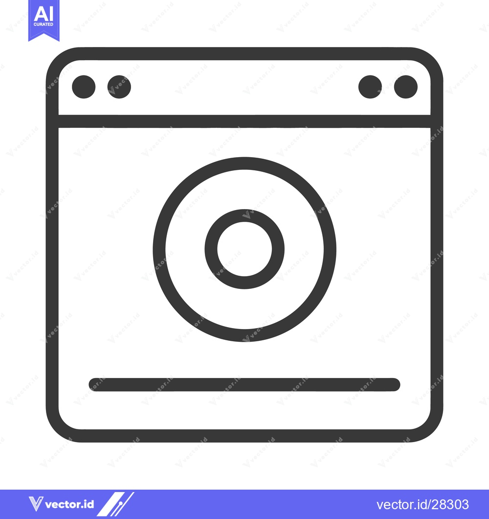 Premium Vector of Simple illustration depicting a window with a circular central graphic