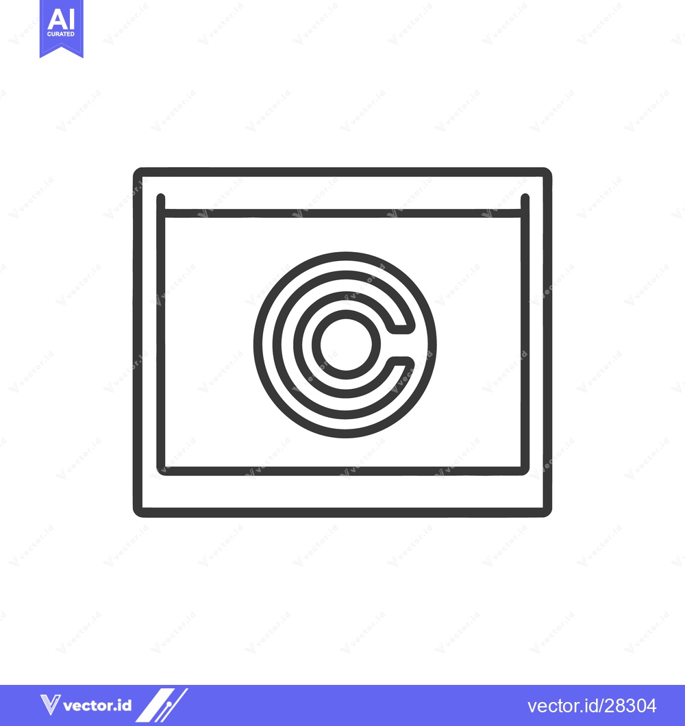 Premium Vector of A circular design inside of a rectangular frame is shown
