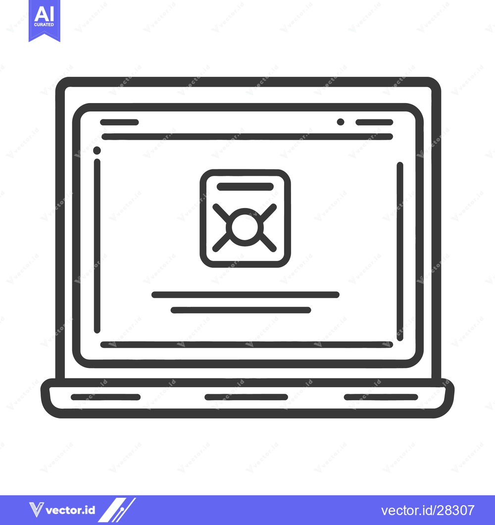 Premium Vector dari A laptop screen showing a rejected email icon on display