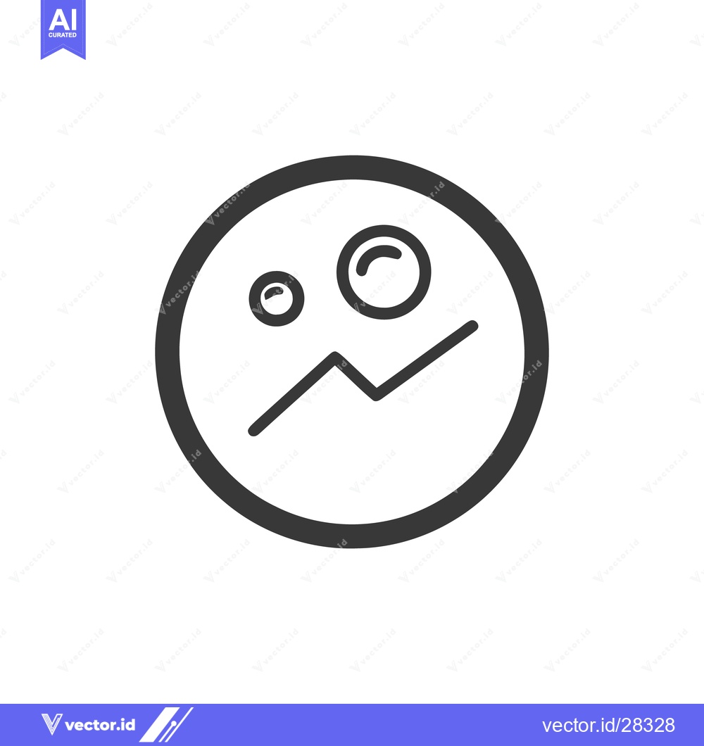 Premium Vector dari Abstract Circular Face with Geometric Features, Minimalist Icon Design