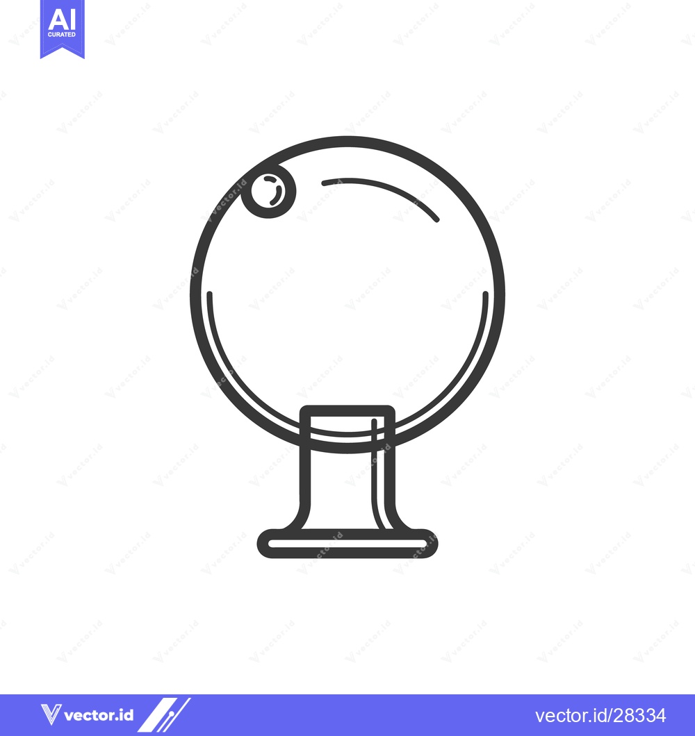 Premium Vector of A minimalist graphic illustration of a round object on a base