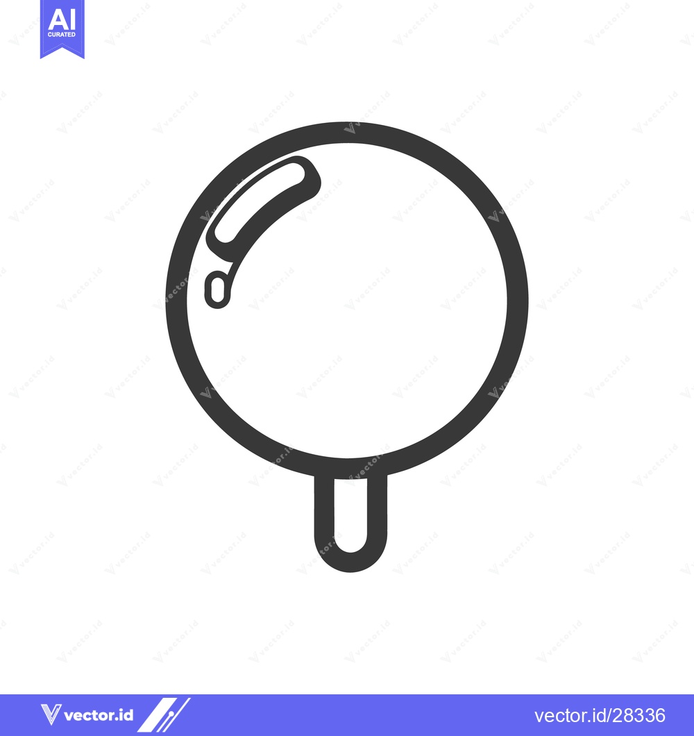 Premium Vector dari A simple outlined icon showing a rounded magnifying glass