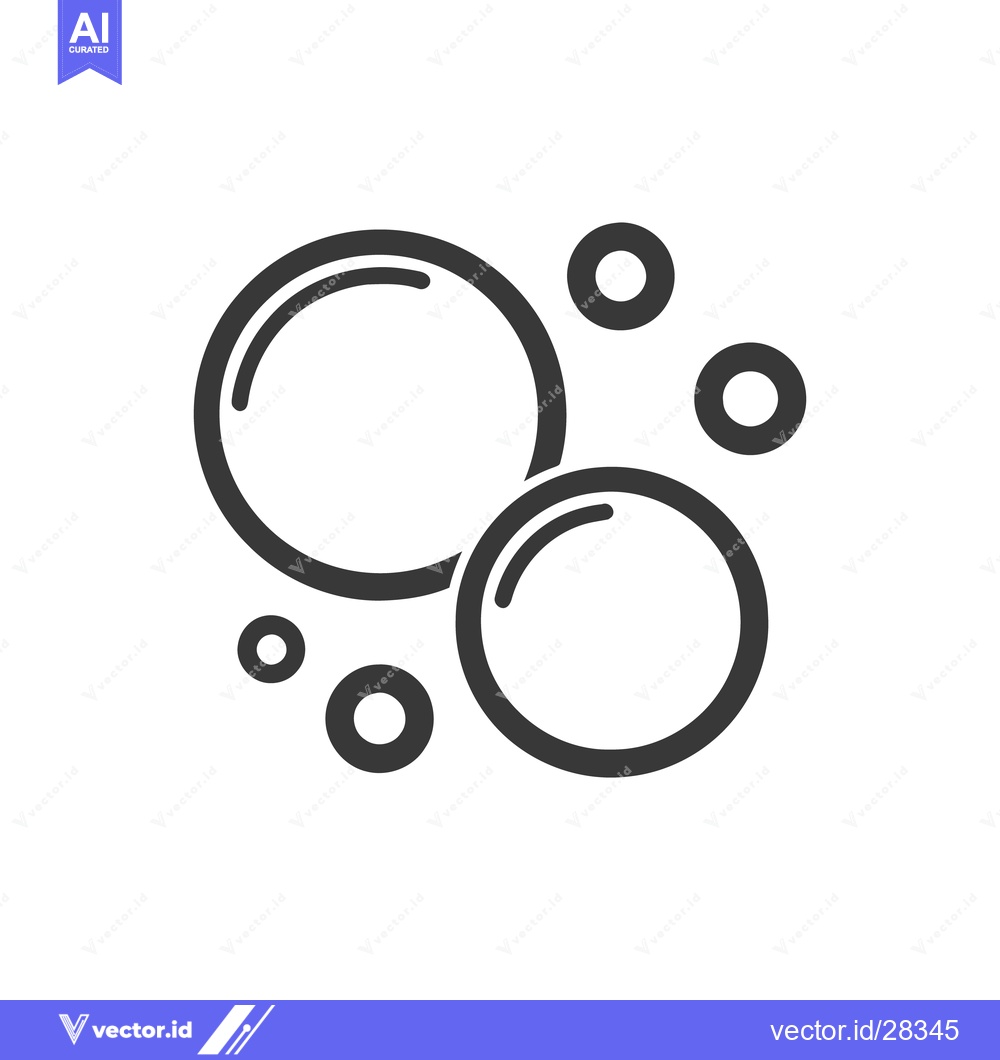 Premium Vector dari Minimalist Soap Bubbles Icon: Cleanliness, Purity, and Freshness Symbo