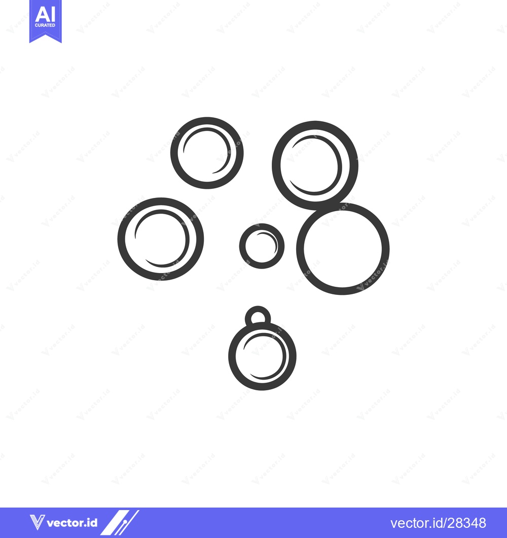 Premium Vector of Several varying sized circular shapes are displayed in a group