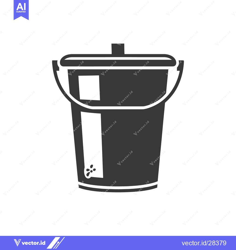 Premium Vector dari The graphic depiction of a bucket with a handle and lid
