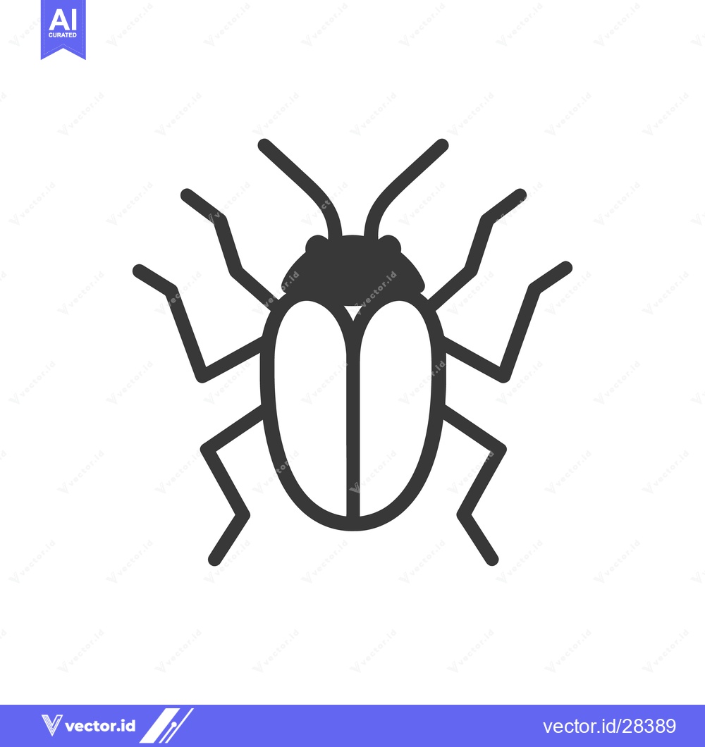 Premium Vector dari A simple black and white illustration of a beetle insect