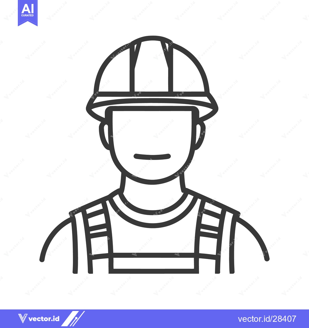 Premium Vector of A safety conscious construction worker wearing protective work gear