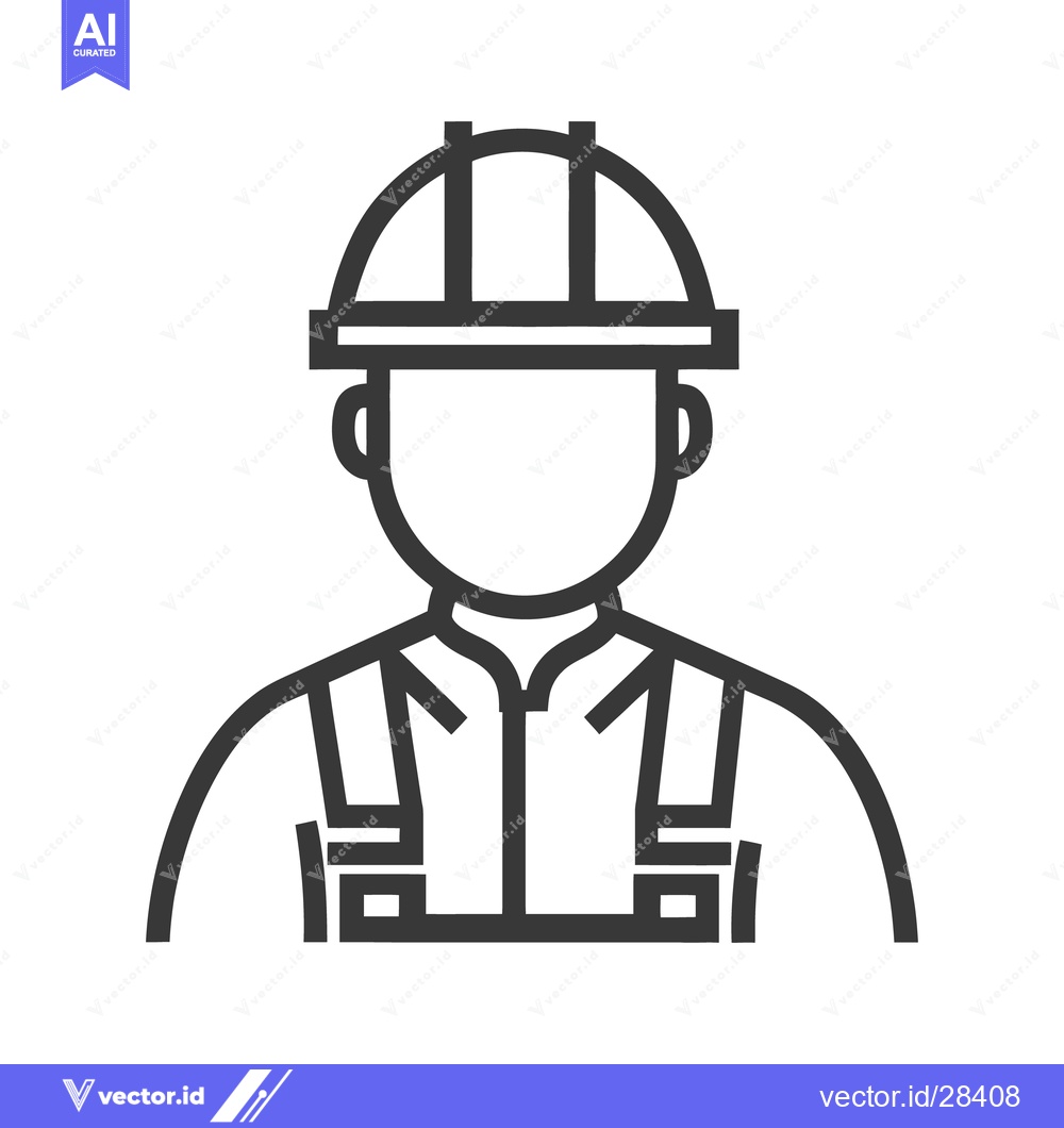 Premium Vector of Outline of a person wearing protective headgear and attire