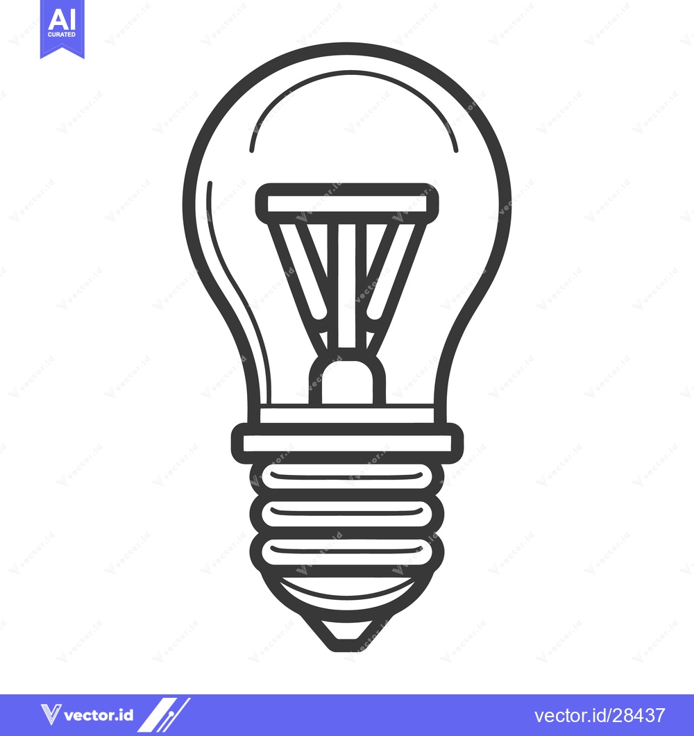 Premium Vector of An illustrated light bulb with an object inside its glass bulb