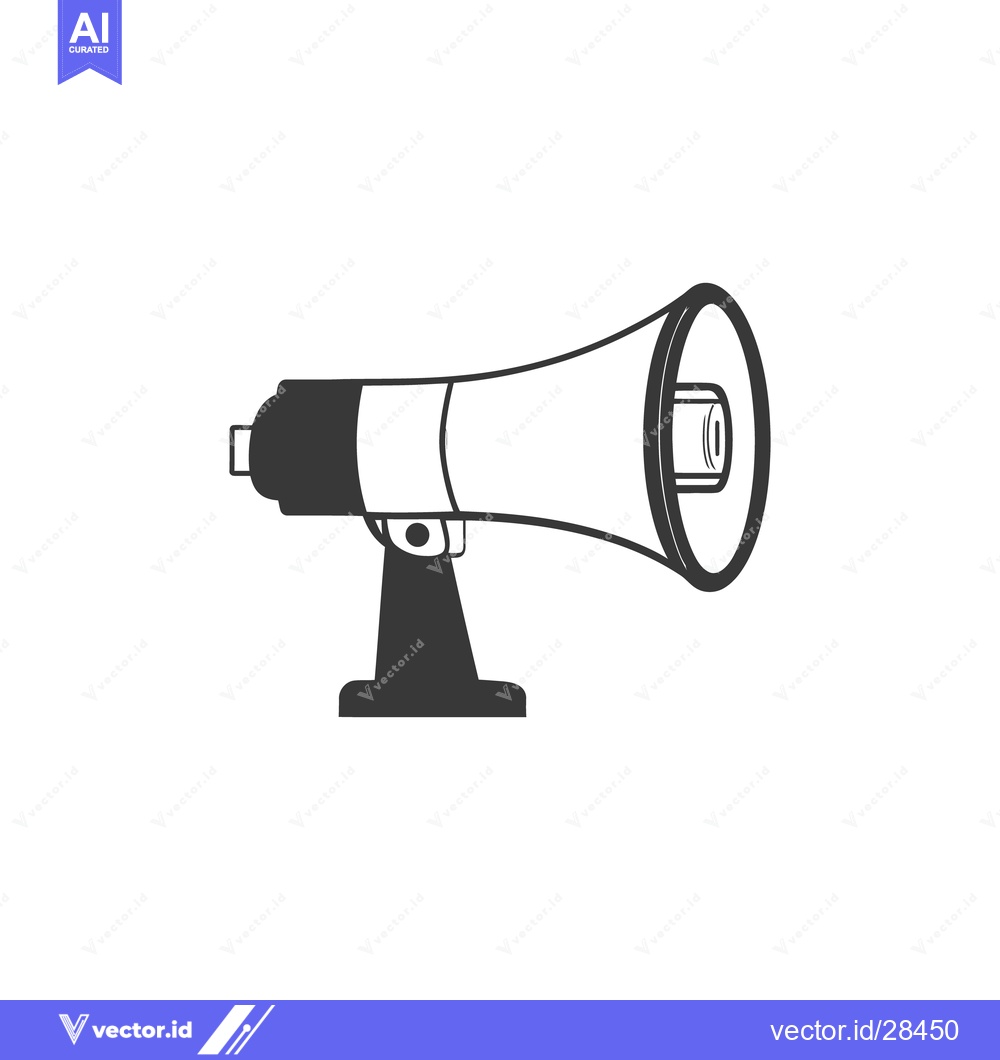 Premium Vector dari A simple monochrome illustration of a portable megaphone device
