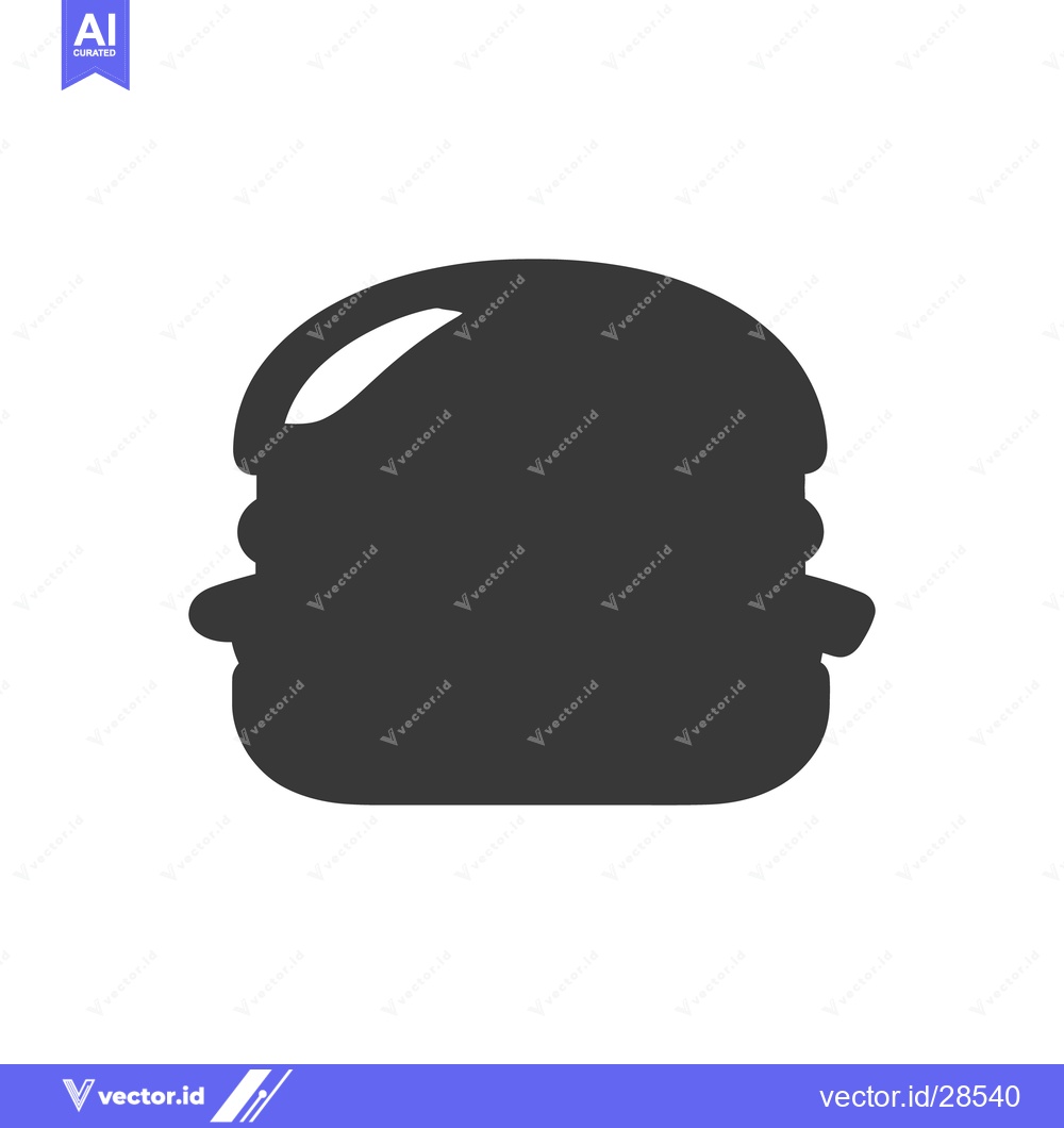 Premium Vector dari Simple illustration depicts a sandwich with two buns and filling