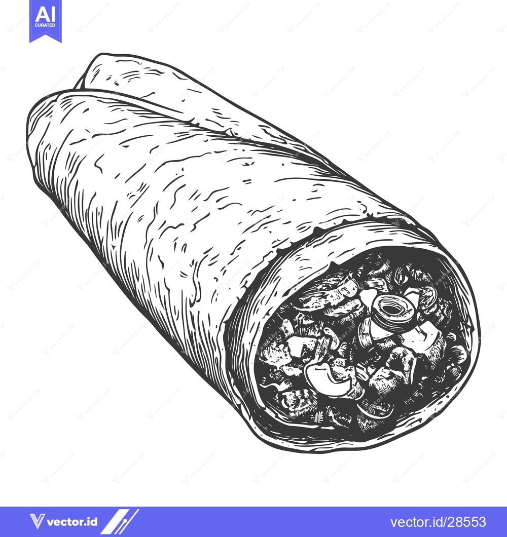 Premium Vector dari Delicious Burrito Filled With Savory Ingredients
