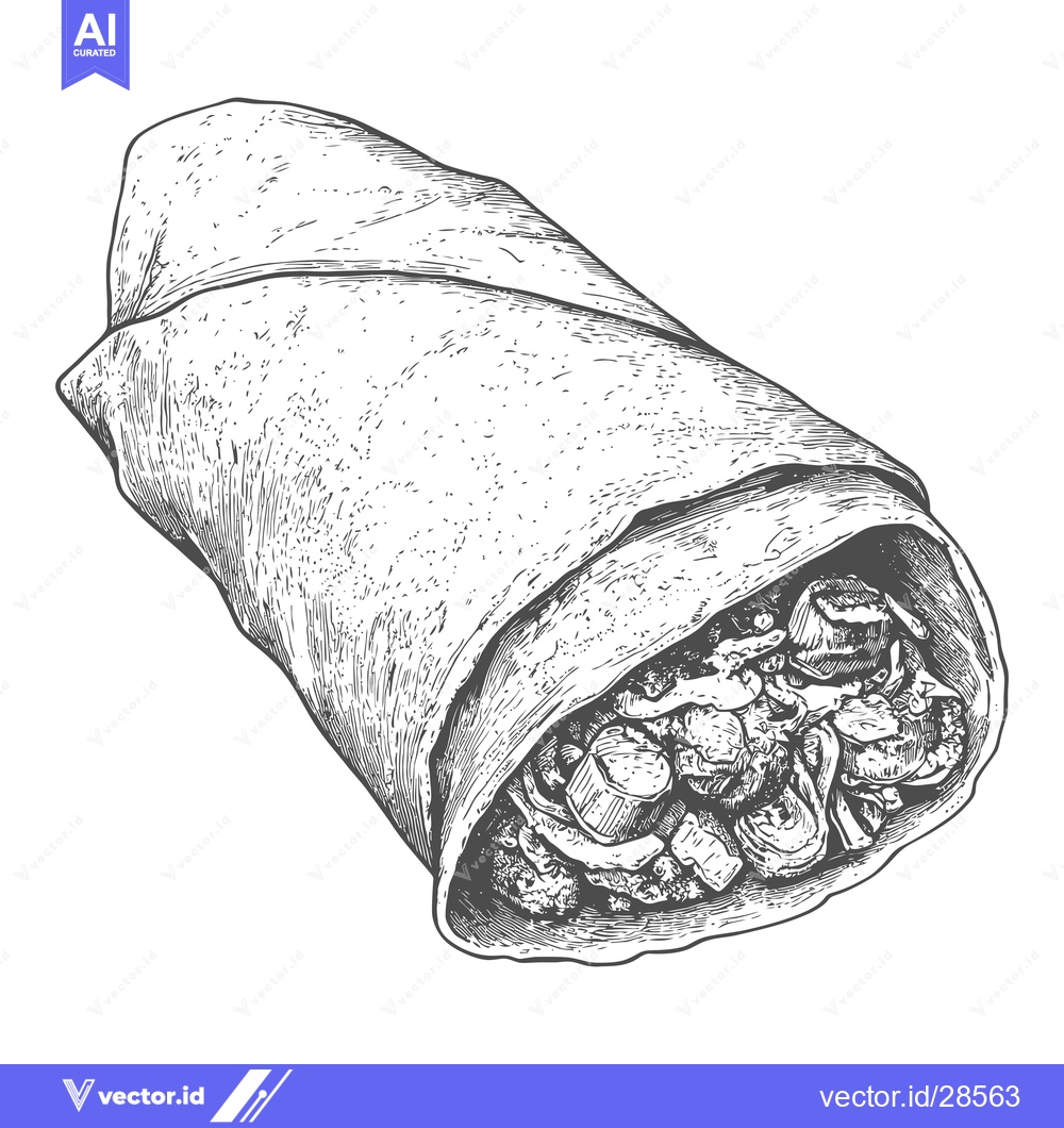 Premium Vector dari Delicious Burrito Filling A Classic Mexican Dish