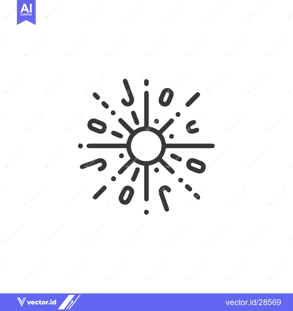 Premium Vector of Minimalist Burst: Concentric Circle with Radiating Lines and Shapes on