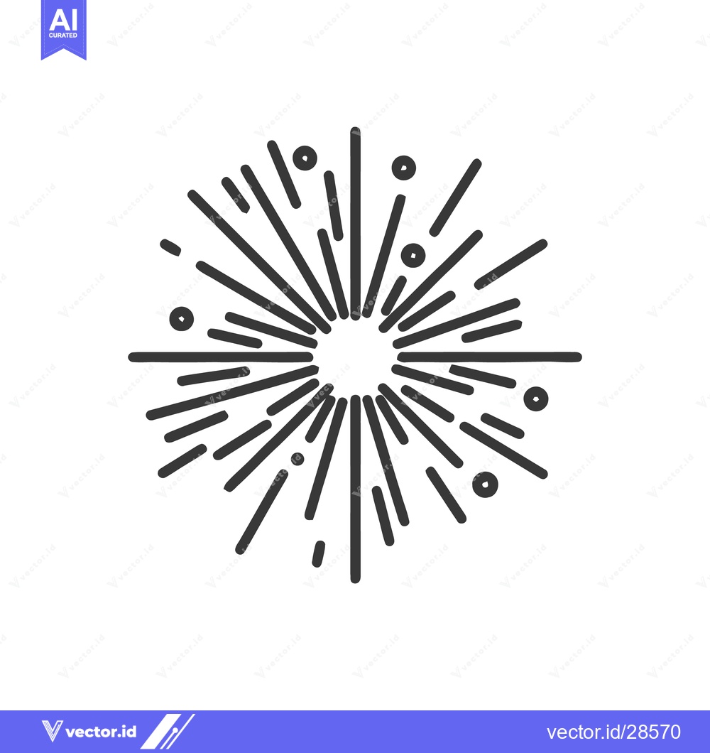 Premium Vector of Minimalist Burst: Black and White Radial Line Explosion with Dots