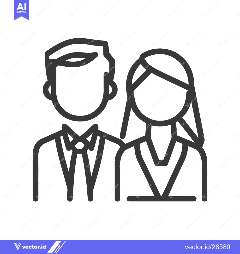 Premium Vector dari A minimalist illustration depicting two people in formal attire